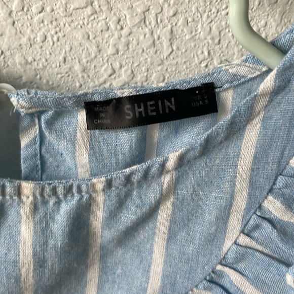 Shein Blue and White Blouse Tank - Picture 2 of 3
